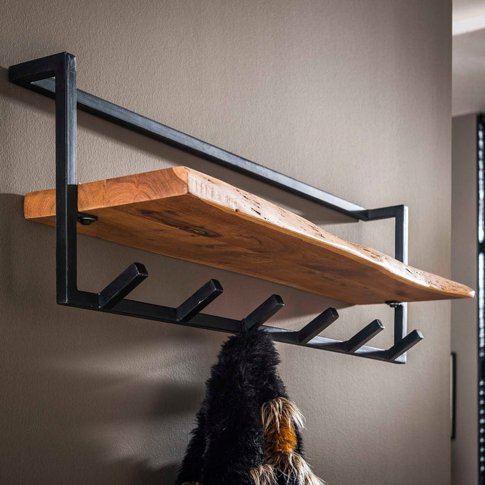 Hoyz - Kapstok Edge met 6 haken - Grijs - Wandkapstok