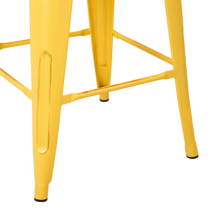 Beliani - CABRILLO M - Barkruk - Set van 2 - Geel - Staal