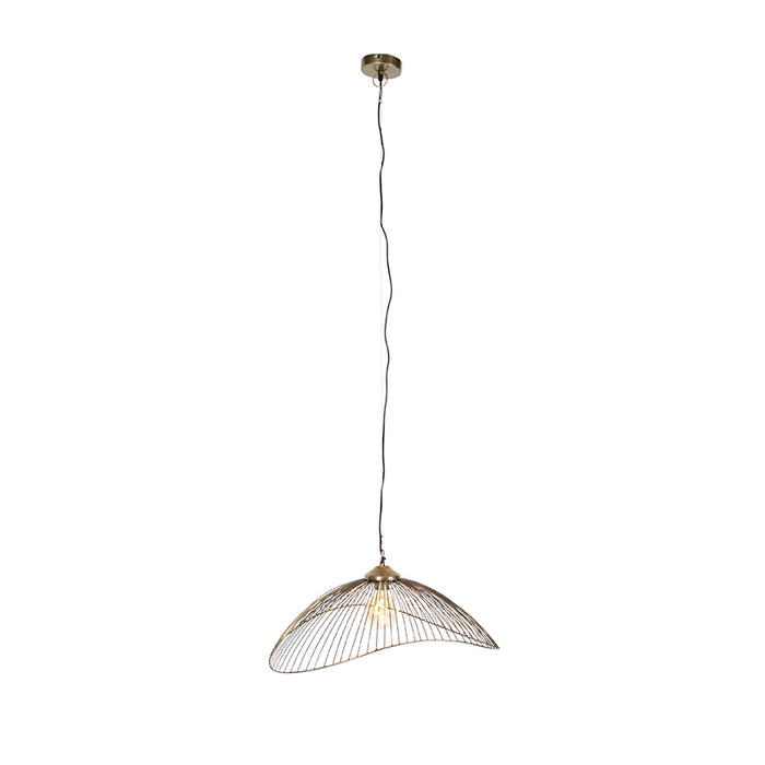 QAZQA Design hanglamp messing draad 64cm - Pia
