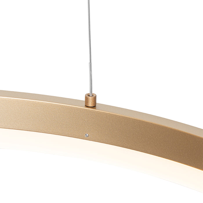 QAZQA Design hanglamp goud 60 cm incl. LED 3-staps dimbaar - Anello