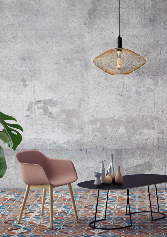Lucide MESH Hanglamp - Mat Goud | Messing