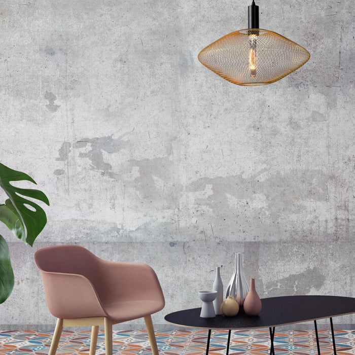Lucide MESH Hanglamp - Mat Goud | Messing