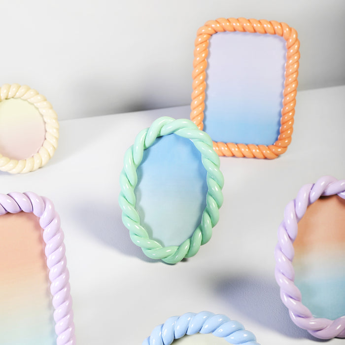 &k amsterdam Fotolijst Ovaal - Lila 10 x 15 cm