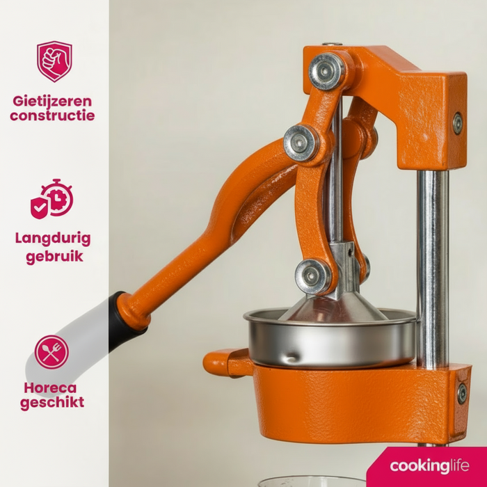 Cookinglife Citruspers - Gietijzer - Hevelmodel - Zwart