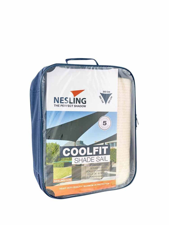 Nesling Coolfit Schaduwdoek driehoek Gebroken Wit  360 x 360 x 360 cm