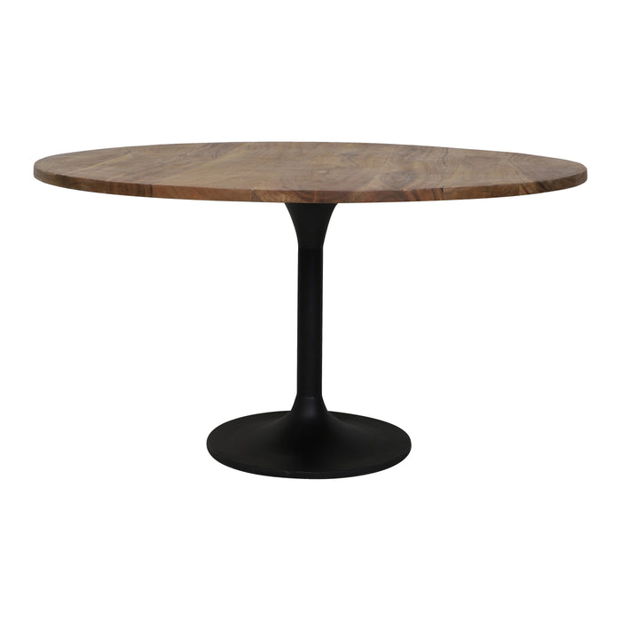 Light & Living Eettafel Biboca - Acacia Hout/Zwart - Ø140x78 cm