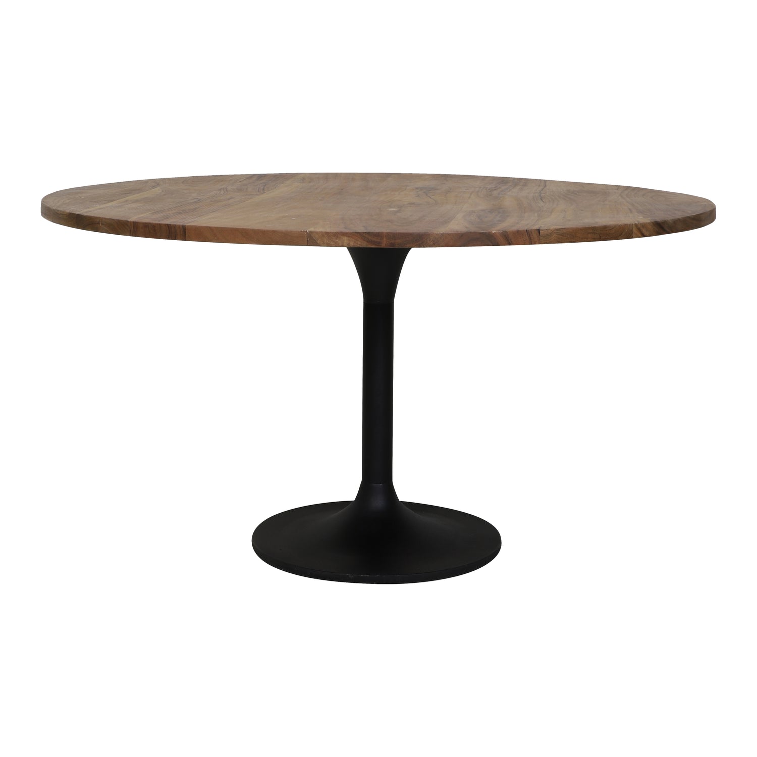 Light & Living Eettafel Biboca - Acacia Hout/Zwart - Ø140x78 cm