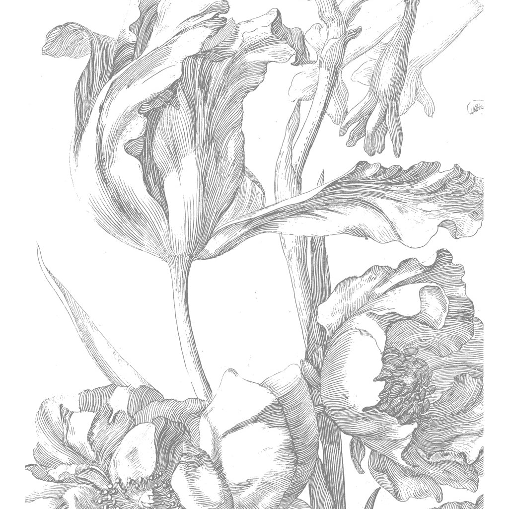 KEK Amsterdam Engraved Flowers Vliesbehang