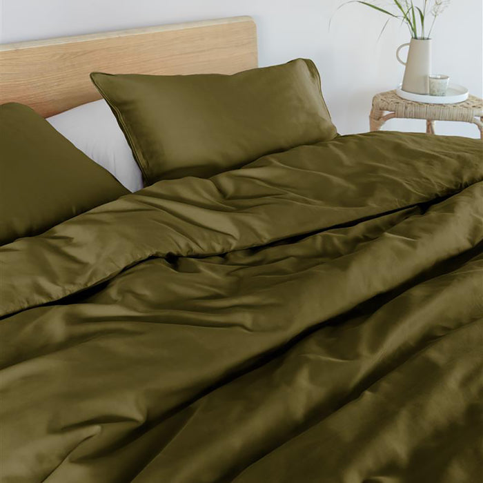 Beddinghouse Conscious Dekbedovertrek 200 x 200/220 cm - Olijfgroen