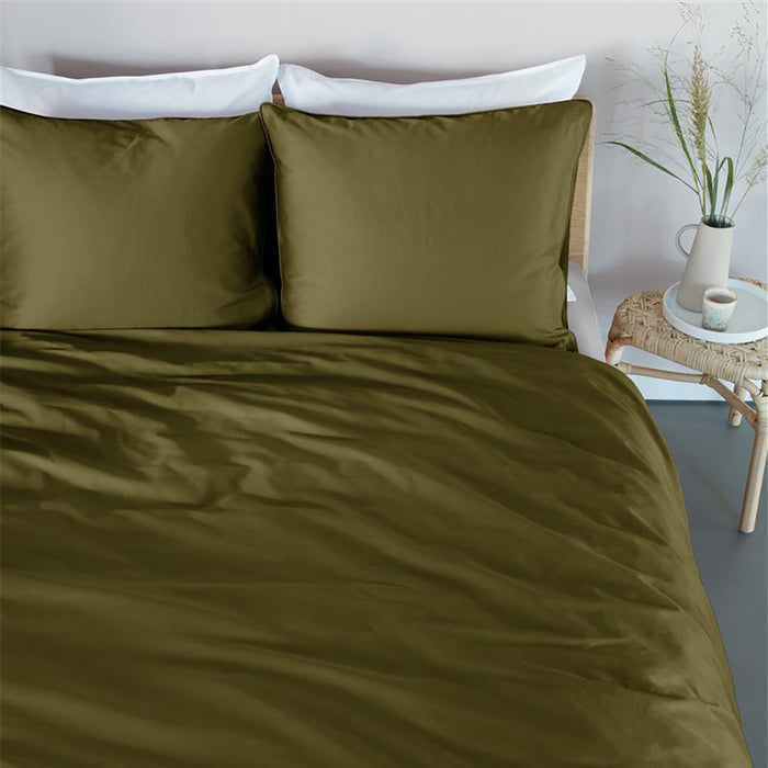 Beddinghouse Conscious Dekbedovertrek 200 x 200/220 cm - Olijfgroen