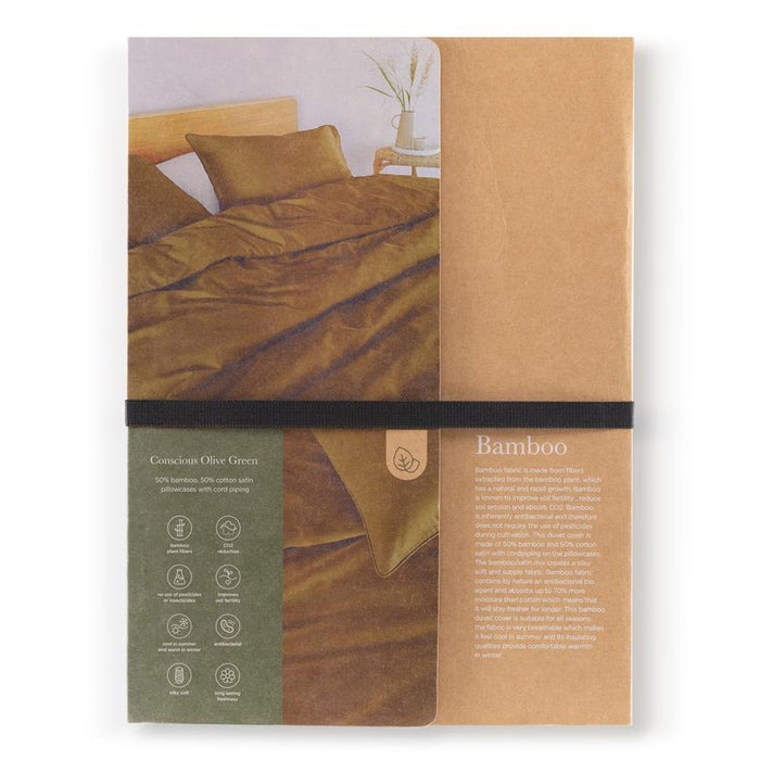 Beddinghouse Conscious Dekbedovertrek 200 x 200/220 cm - Olijfgroen