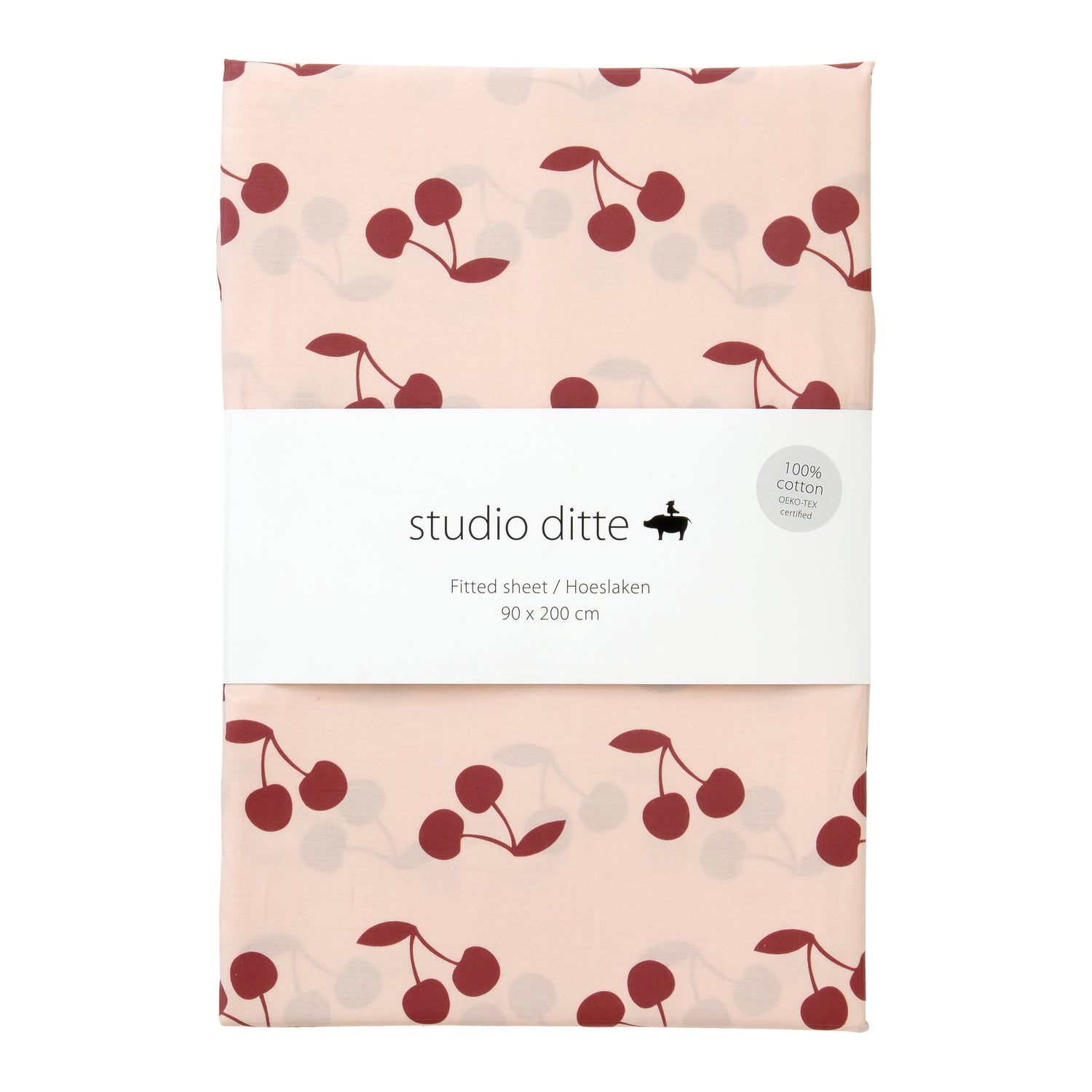 Studio Ditte Hoeslaken Kersen - 90 x 200 cm