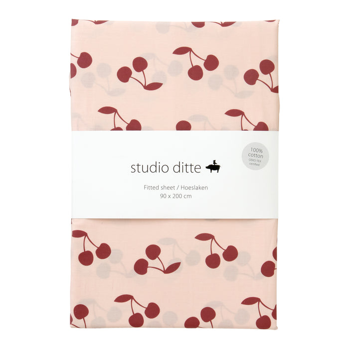 Studio Ditte Hoeslaken Kersen - 90 x 200 cm