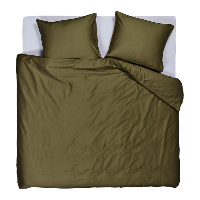 Beddinghouse Conscious Dekbedovertrek 240 x 200/220 cm - Olijfgroen