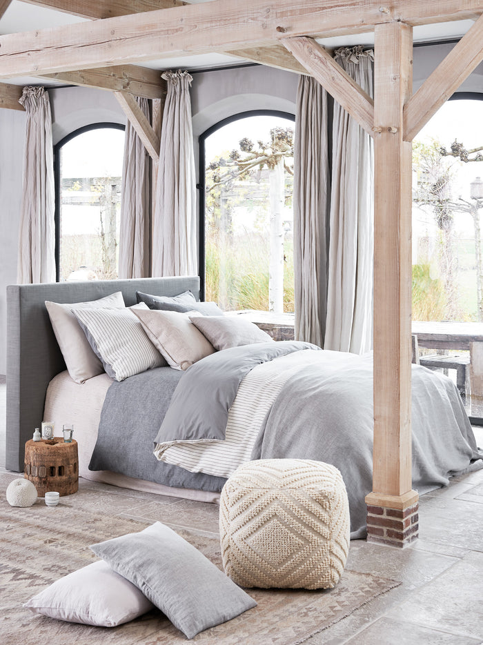 Vandyck Dekbedovertrek PURE 29 Grey 240x220 cm (linnen/katoen)