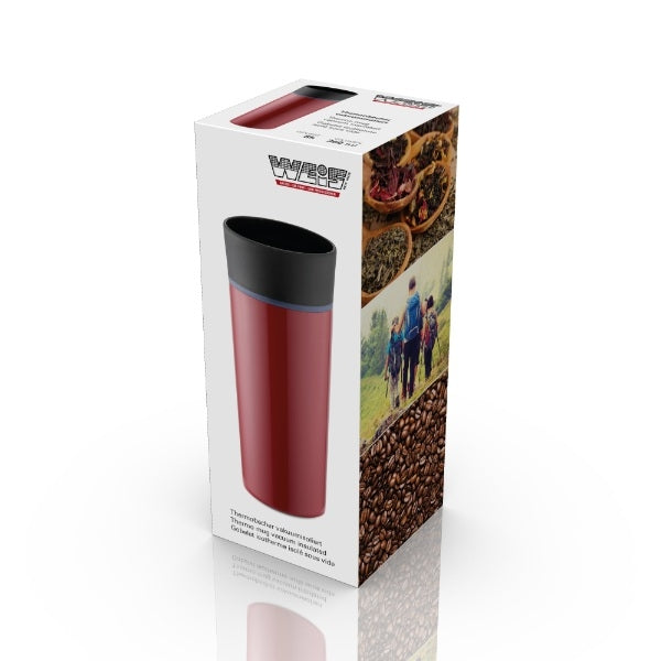 Weis - Thermosbeker, Dubbelwandig, Rood, 360 ml – Weis