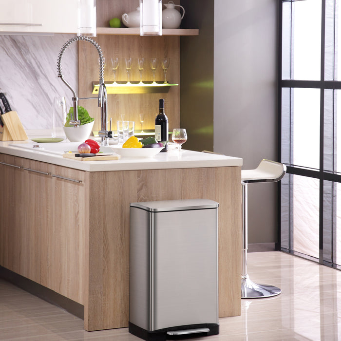 EKO Vuilnisbak Matzilver 40.3 x 34.5 x 65 cm