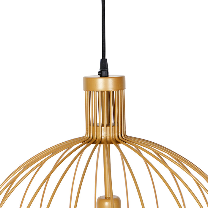 QAZQA Design hanglamp goud 50 cm - Wire Dos