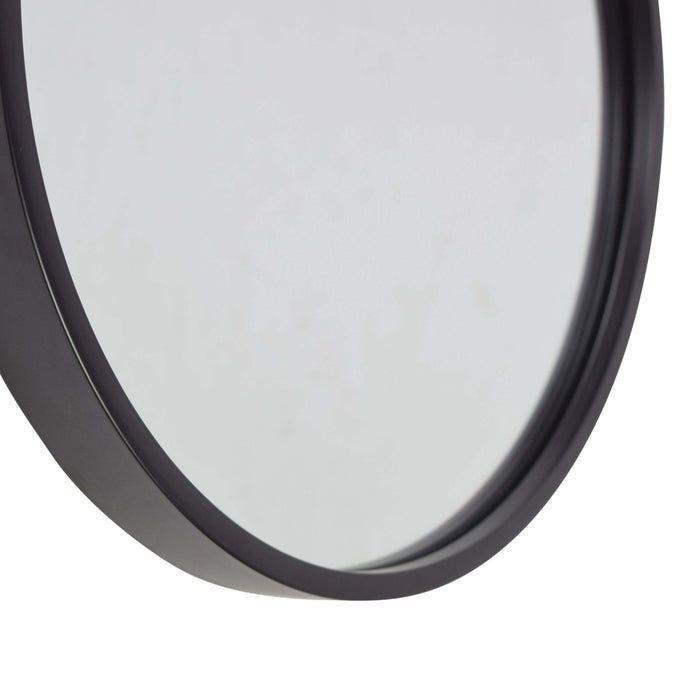 Fragix Boston wandspiegel rond - Zwart - Metaal - Ø45cm - Industrieel