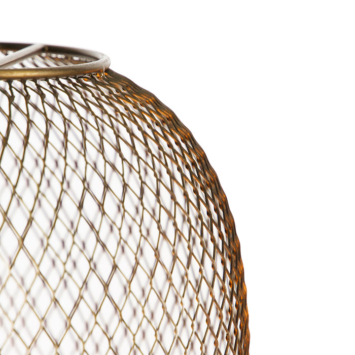 QAZQA Moderne hanglamp messing en zwart 3-lichts - Waya Mesh