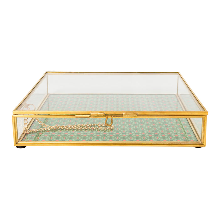 Pip Studio Glazen Opbergdoos Vitrine - Goud - Square