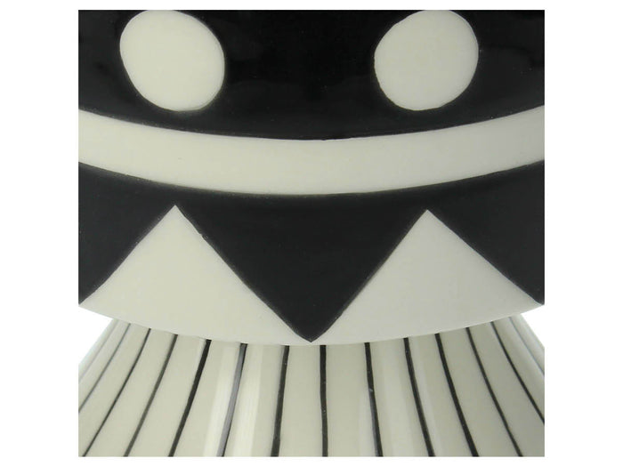 SVJ Home Decorations Indi Vaas - 12 x 12 x 26 cm - Aardewerk - Zwart