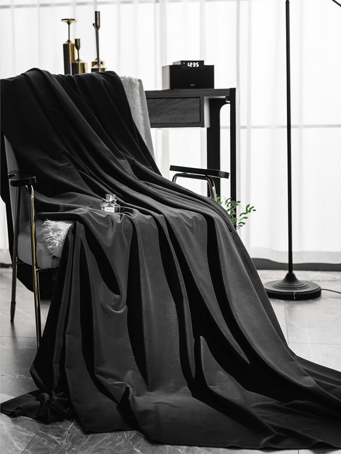 LW Collection Kant en klaar gordijnen zwart 290x245cm