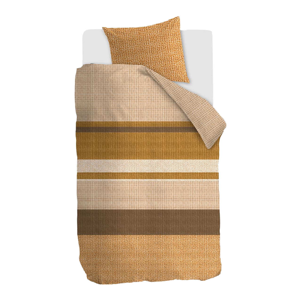 Beddinghouse Darren Dekbedovertrek 140 x 200/220 cm - Oker