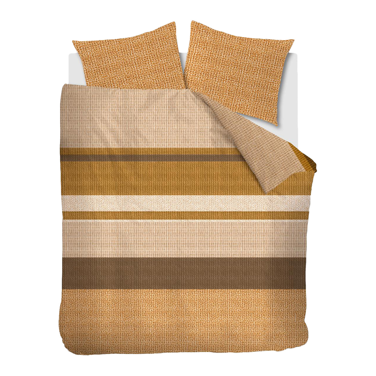 Beddinghouse Darren Dekbedovertrek 200 x 200/220 cm - Oker