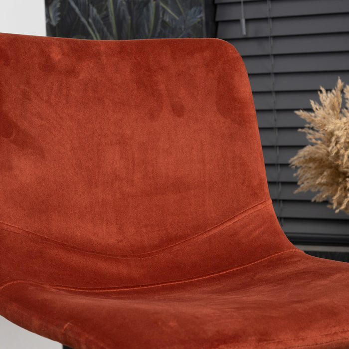 Bronx71 Velvet barkruk Frenkie koper 60-76 cm