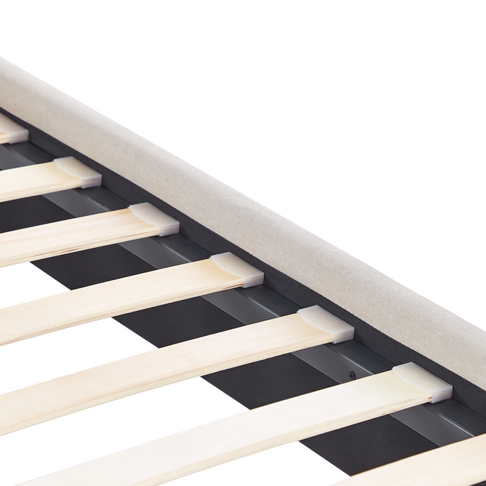 Beliani - RENNES - Kinderbed - Lichtbeige - 90 x 200 cm - Polyester