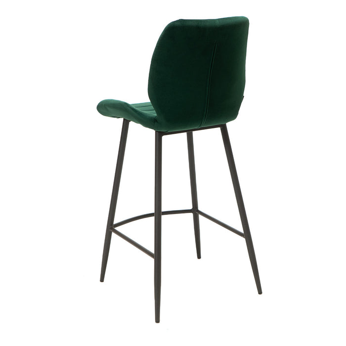 Bronx71 Velvet barkruk Toby donkergroen 71 cm