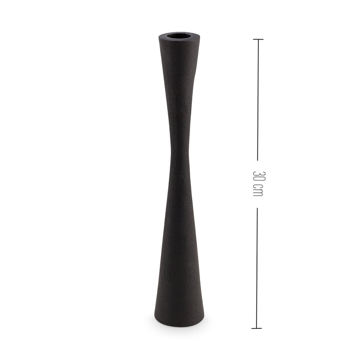 vtwonen Kandelaars - Set van 3 Stuks - Metaal - Zwart - 20-30cm