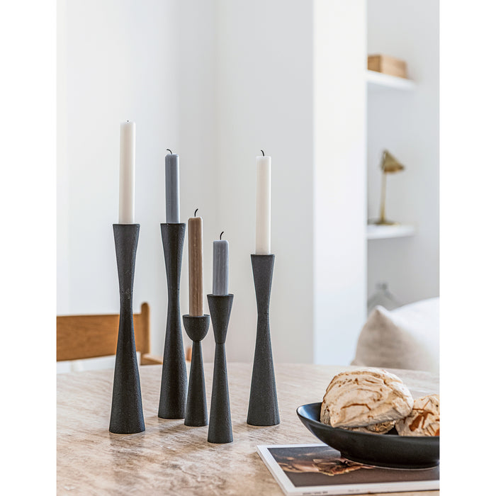 vtwonen Kandelaars - Set van 3 Stuks - Metaal - Zwart - 20-30cm