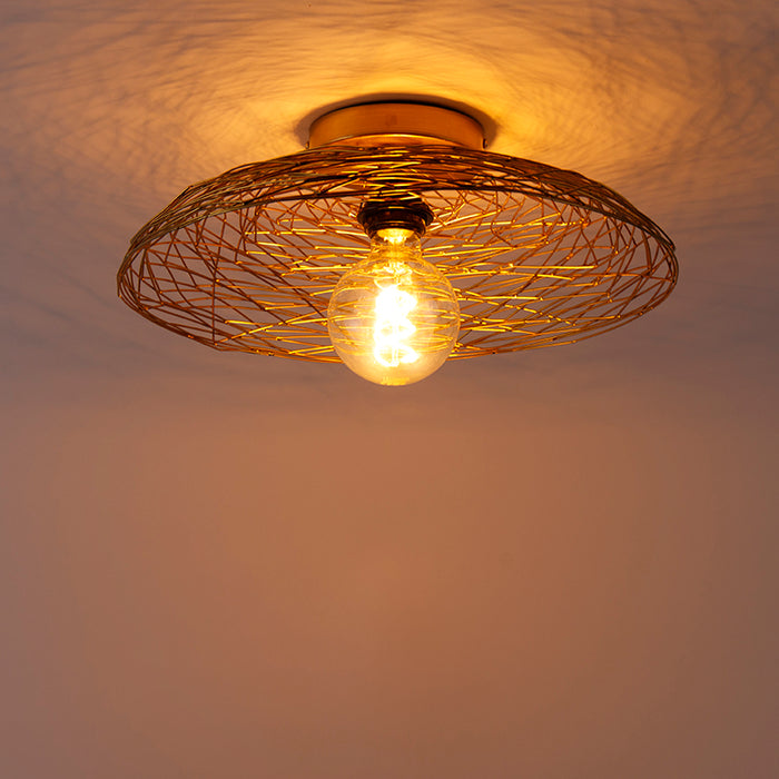 QAZQA Oosterse plafondlamp goud 40 cm - Glan