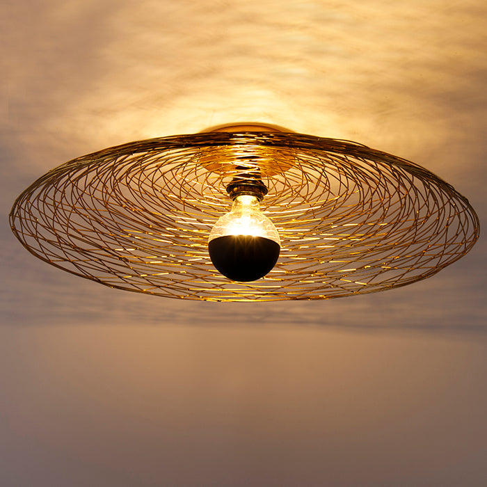 QAZQA Oosterse plafondlamp goud 60 cm - Glan