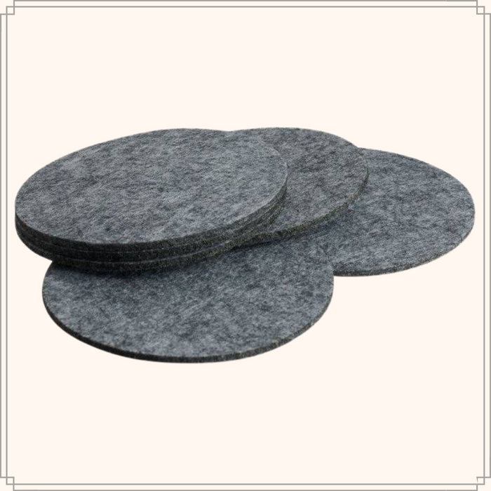 OTIX Onderzetters voor Glazen Vilt Grijs 6 Stuks Onderleggers Coast...