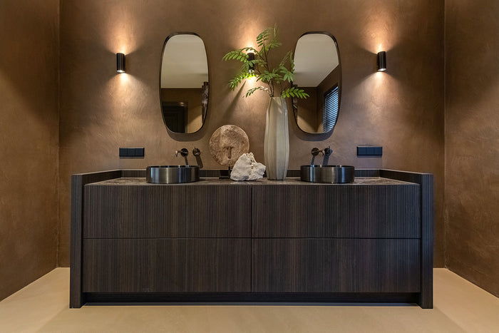 Artdelight Wandlamp Roulo 2 Licht Brons GU10 Up & Downlight