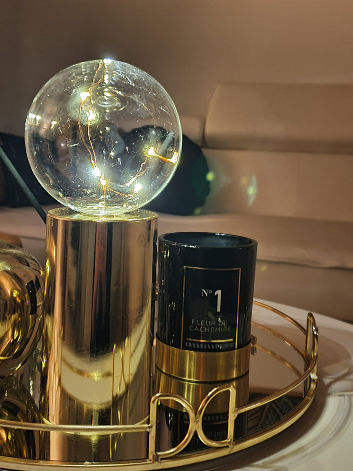 CASA DI ELTURO LED Tafellamp metallic Gold - Werkt op batterijen