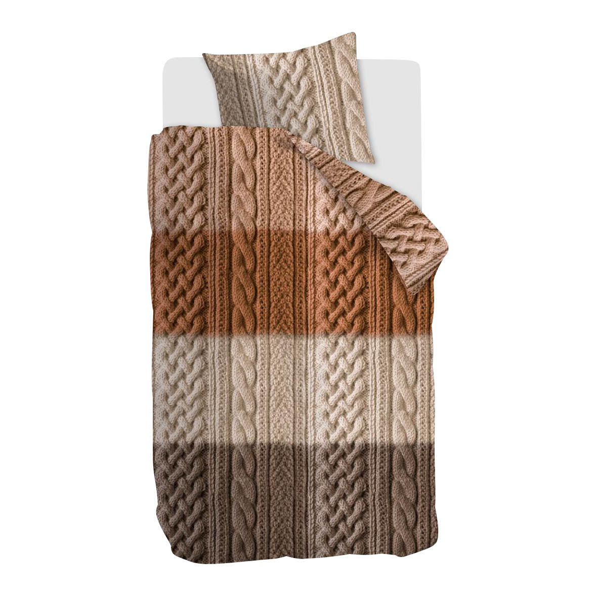 Ariadne at Home Snug Dekbedovertrek 140 x 220 cm - Bruin