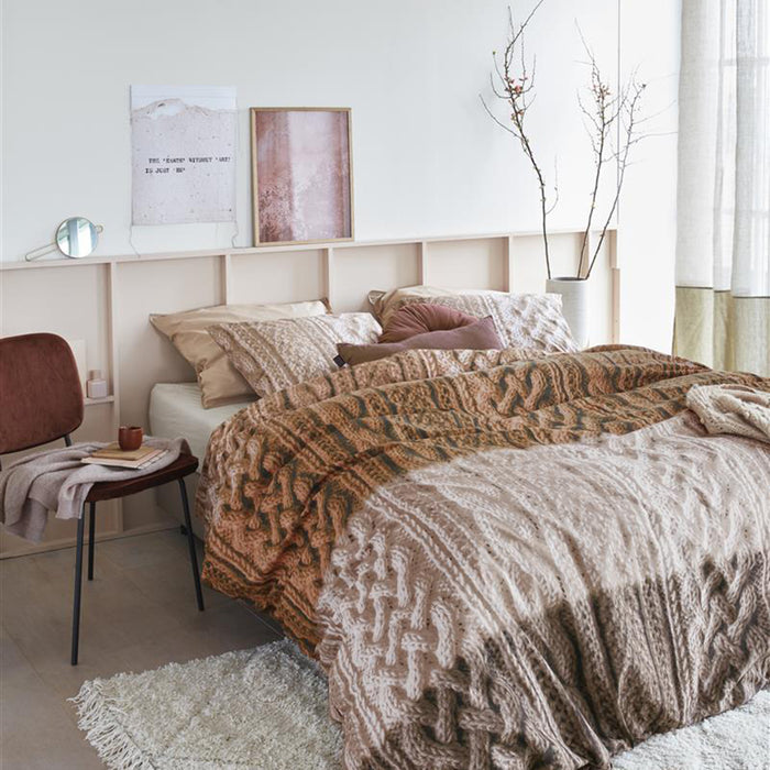 Ariadne at Home Snug Dekbedovertrek 140 x 220 cm - Bruin