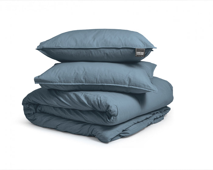 Dekbedovertrek Stone Washed - 100% Natuurlijk - Blauw - 240x220cm