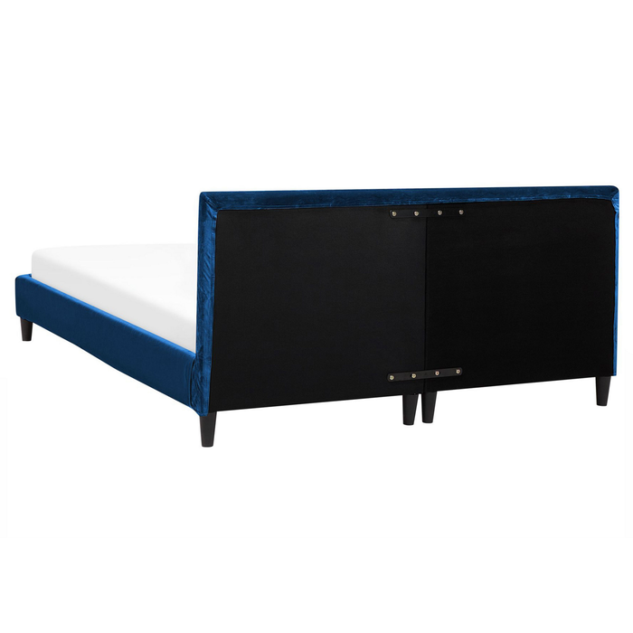 Beliani - FITOU - Tweepersoonsbed - Blauw - 160 x 200 cm - Fluweel