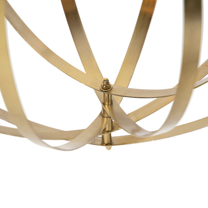 QAZQA Vintage hanglamp messing draaibaar - Rings