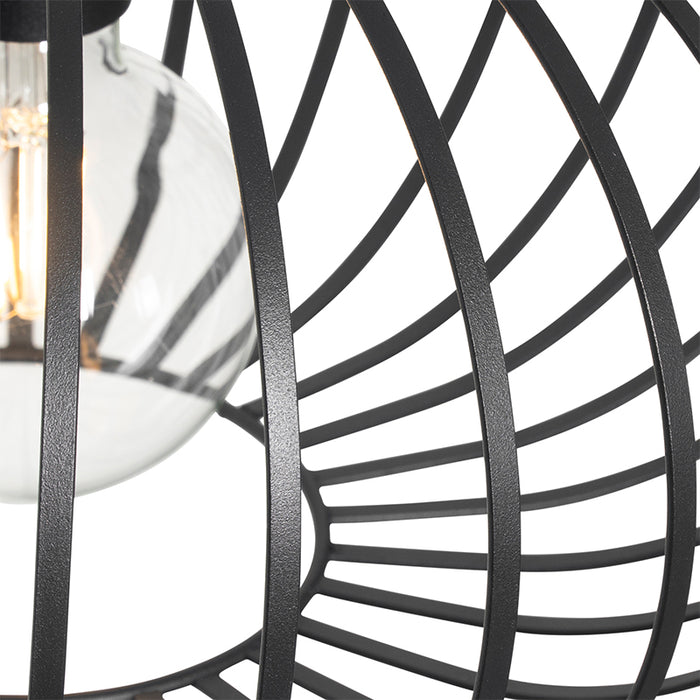 QAZQA Design hanglamp zwart draad 39cm - Johanna