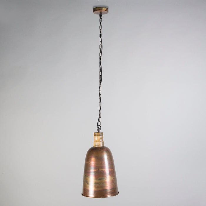 QAZQA Vintage hanglamp koper met goud - Burn