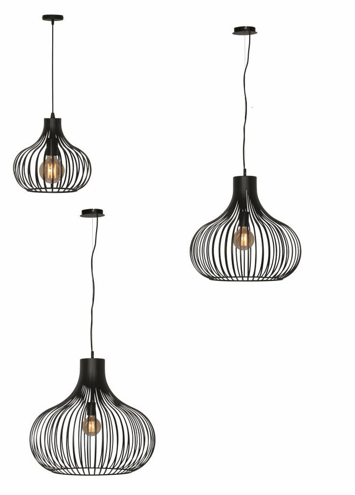 Freelight Hanglamp Aglio Mat Zwart 38cm