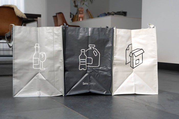 Sens Design Prullenbak afvalscheiding 3 vakken – recycling prullenmand