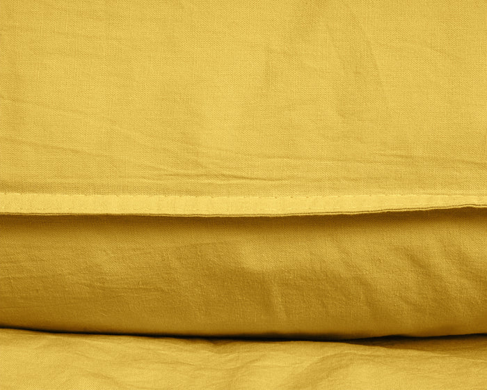 Dekbedovertrek Stone Washed - 100% Natuurlijk - Okergeel - 200x220cm