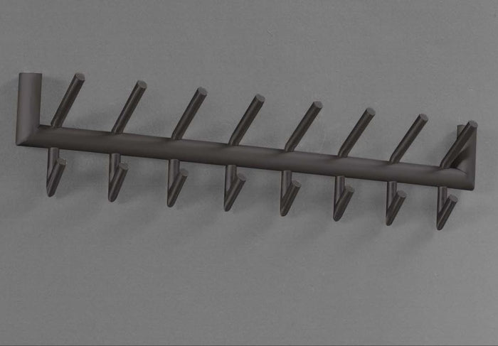 LT-Luce Kapstok 8 Haaks Ronde Buis Mat Grijs